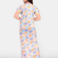 Be You Printed Women Tropical Printed Maxi Sweat Nightdress
