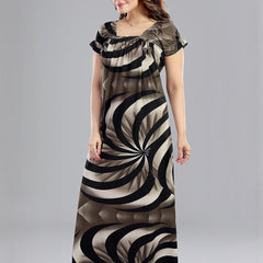 Be You Printed Square Neck Maxi Nightdress