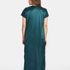 Be You Women Round Neck Maxi Nightdress