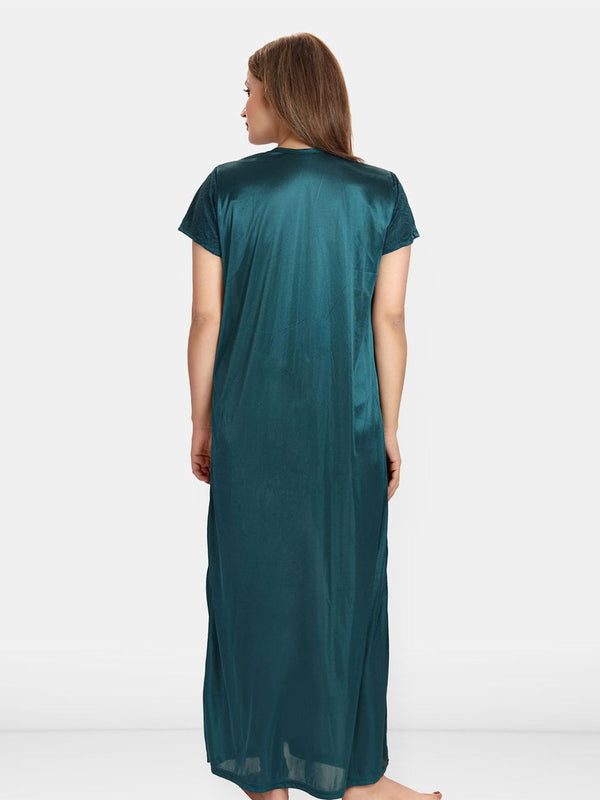 Be You Women Round Neck Maxi Nightdress