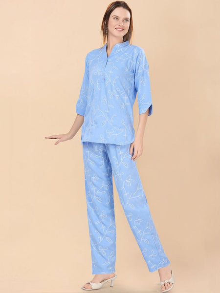 Be You Embroidered Top With Trousers Co-Ords