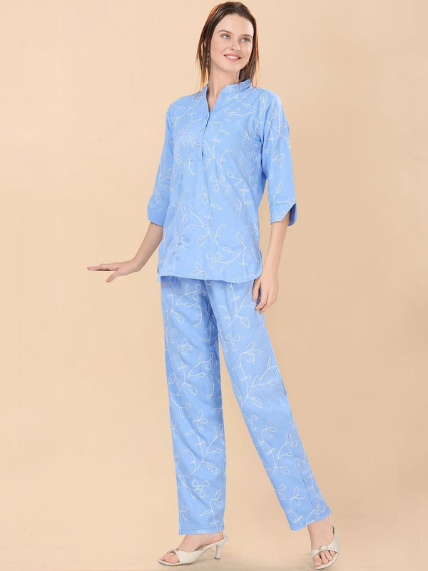 Be You Embroidered Top With Trousers Co-Ords