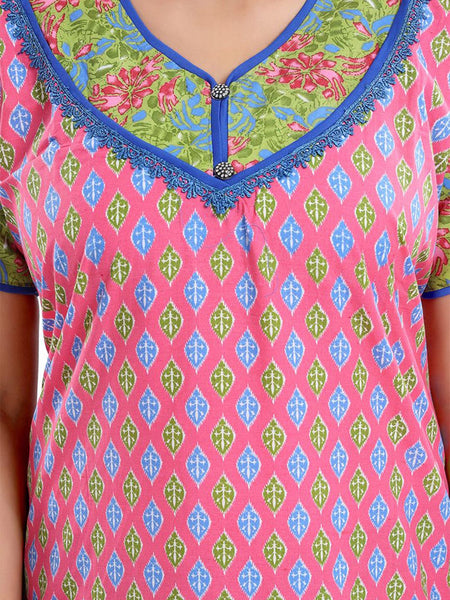 Be You Printed Pure Cotton Maxi Nightdress