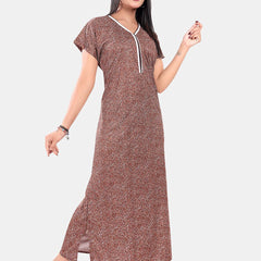 Be You Abstract Printed Maxi Nightdress