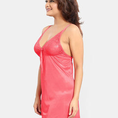 Be You Women Solid Above Knee Nightdress