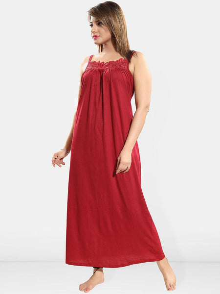 Be You Shoulder Straps Cotton Maxi Nightdress