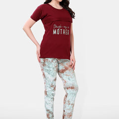 Be You Women Maternity Tie and Dye Night suit