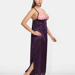 Be You Women Satin Maxi Nightdress With Robe