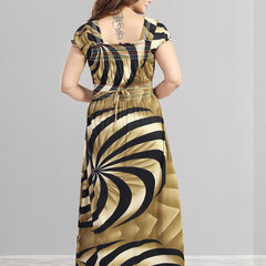 Be You Printed Square Neck Maxi Nightdress