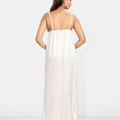 Be You Women Shoulder Straps Maxi Nightdress with Robe