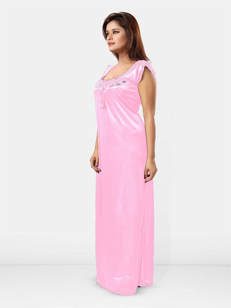 Be You Square Neck Sleeveless Satin Maxi Nightdress