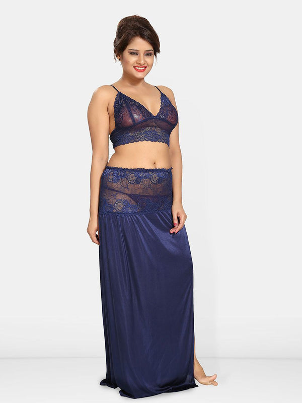 Be You Women Shoulder Straps Maxi Sweat Nightdress