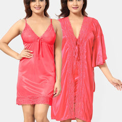 Be You Women Solid Above Knee Nightdress