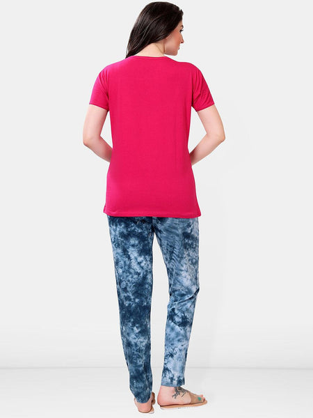 Be You Women Printed Maternity Night suit