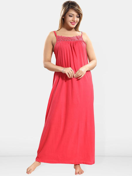Be You Lace Cotton Maxi Nightdress