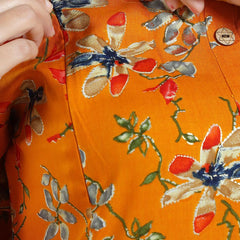 Be You Floral Printed Round Neck Maternity Straight Kurta