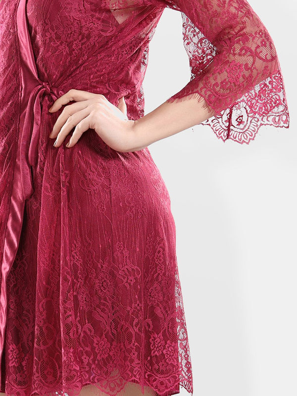 Be You Shoulder Straps Nightdress With Robe