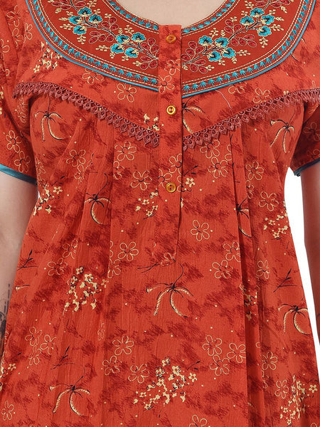 Be You Floral Embroidered Maxi Nightdress