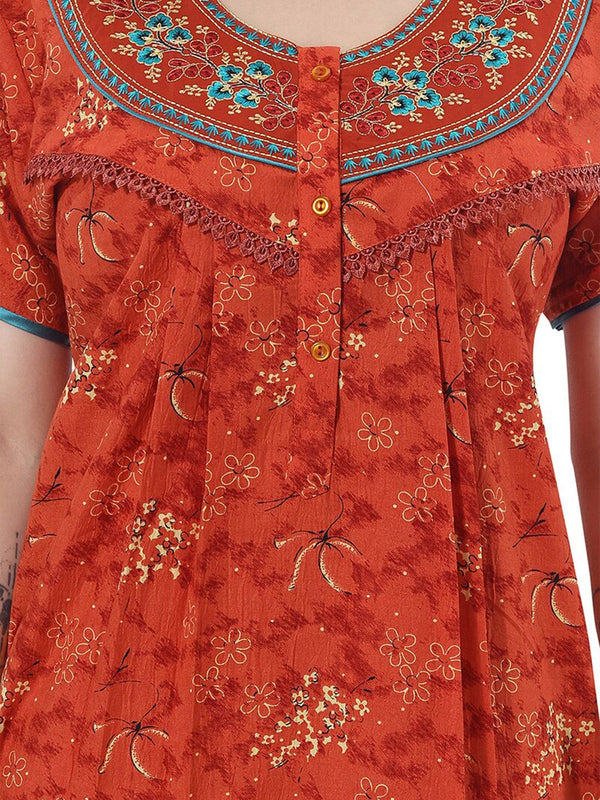 Be You Floral Embroidered Maxi Nightdress