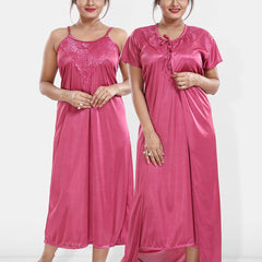 Be You Maxi Satin Wrap Nightdress With Robe