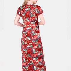 Be You Printed Satin Maternity Maxi Nightdress