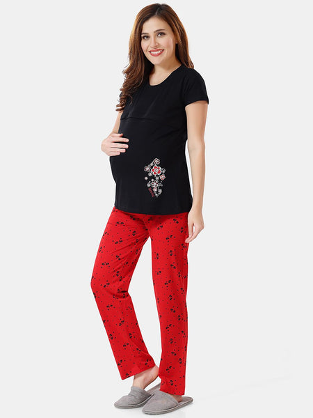 Be You Printed Maternity Night Suit