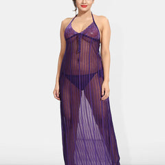 Be You Halter Neck Net Baby Doll With Briefs