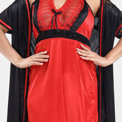 Be You Satin Wrap Nightdress With Robe