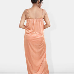 Be You Maxi Satin Wrap Nightdress With Robe