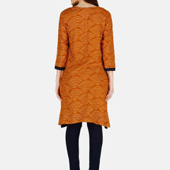 Be You Bandhani Printed Straight Kurta