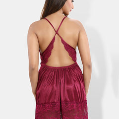 Be You Self Design Shoulder Straps Satin Baby Doll