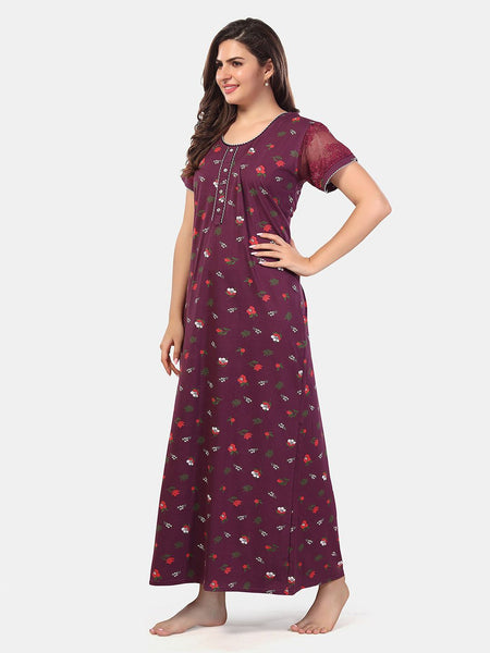 Be You Floral Printed Maxi Nightdress