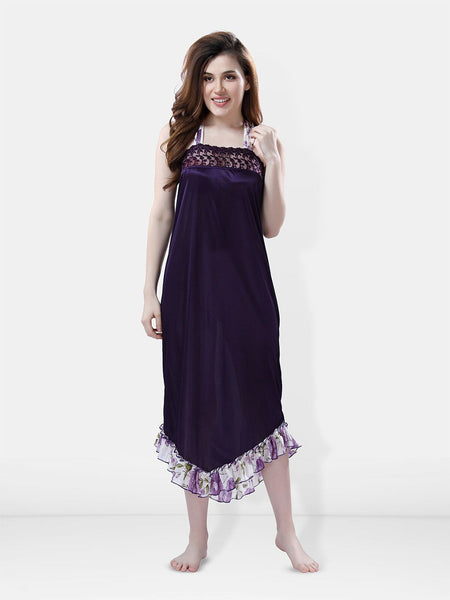 Be You Shoulder Straps Satin Maxi Nightdress