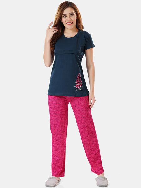 Be You Printed Maternity Night Suit