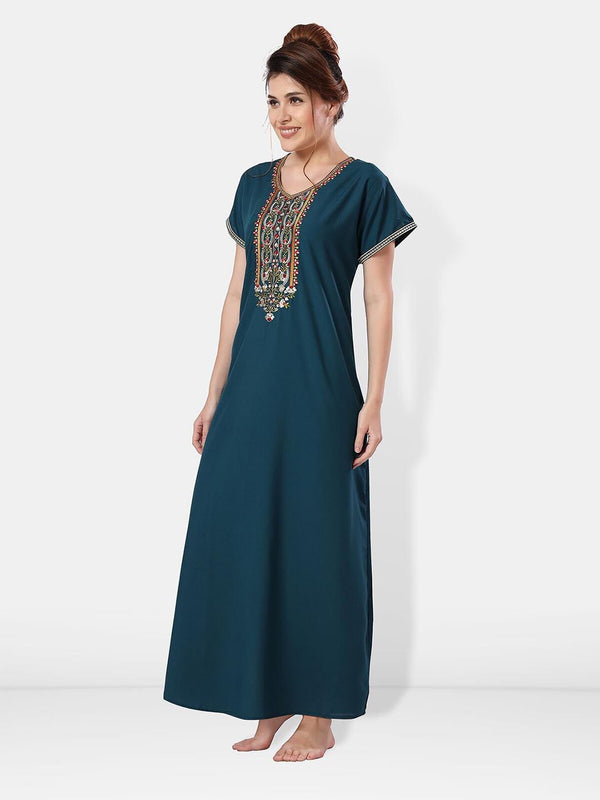 Be You Embroidered Maxi Nightdress