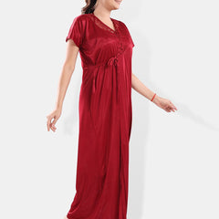 Be You Satin Night Suit With Robe