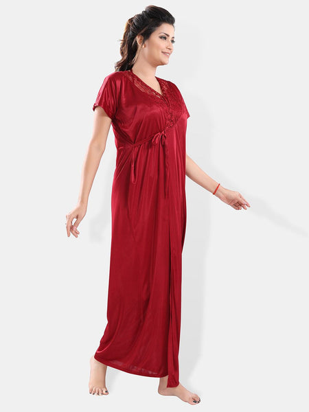 Be You Satin Night Suit With Robe