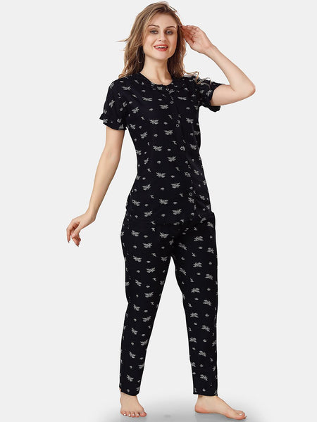 Be You Abstract Printed Night Suit