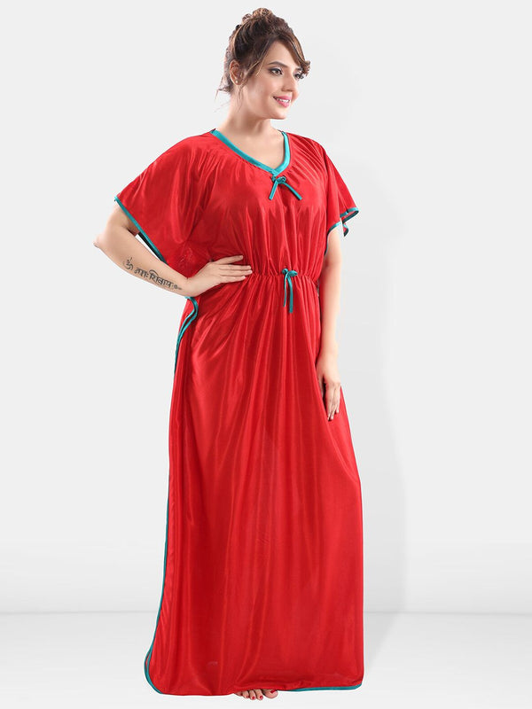 Be You V-Neck Satin Maxi Kaftan Nightdress