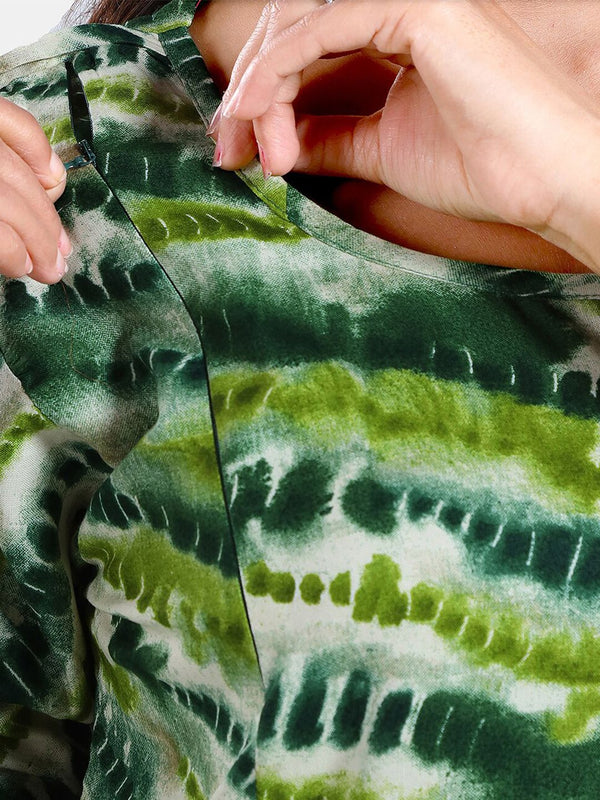 Be You Abstract Printed A Line Maternity Dress