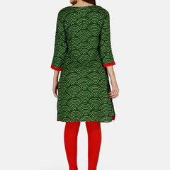 Be You Bandhani Printed Straight Kurta