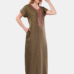 Be You Geometric Printed Maxi Nightdress