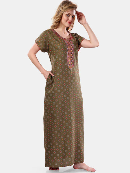 Be You Geometric Printed Maxi Nightdress