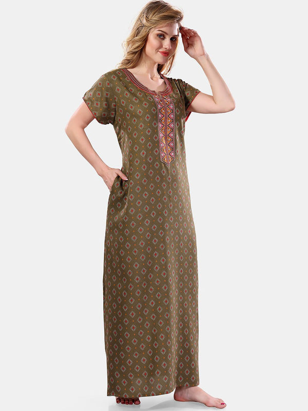Be You Geometric Printed Maxi Nightdress