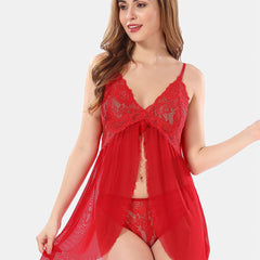 Be You Self Designed Net Baby Doll With Brief
