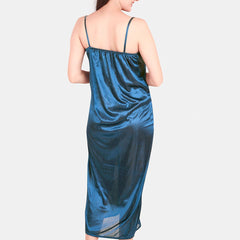 Be You Floral Lace Shoulder Straps Satin Maxi Nightdress With Robe