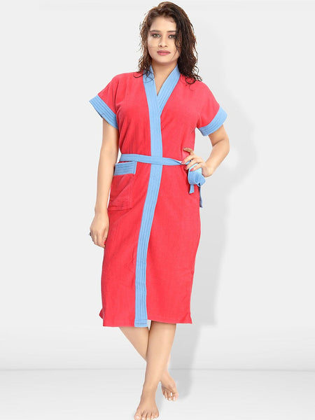 Be You Women Cotton Anti-bacterial Super Soft Bath Robe With Belt