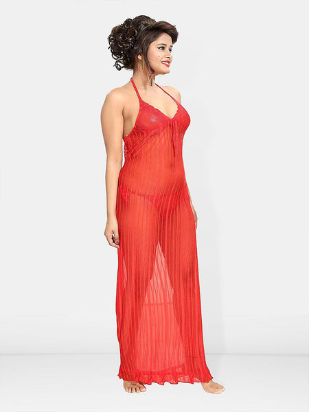 Be You Net Halter Neck Baby Doll with Briefs