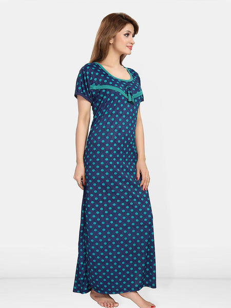 Be You Women Printed Maxi Nightdress