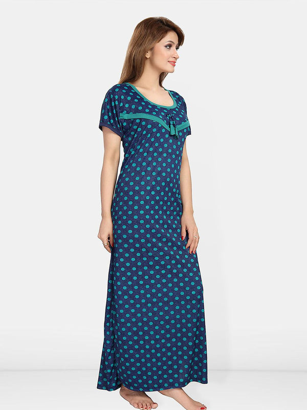 Be You Women Printed Maxi Nightdress